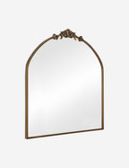 Tulca Curved Wall Mirror | Vintage Scroll Metal Frame
