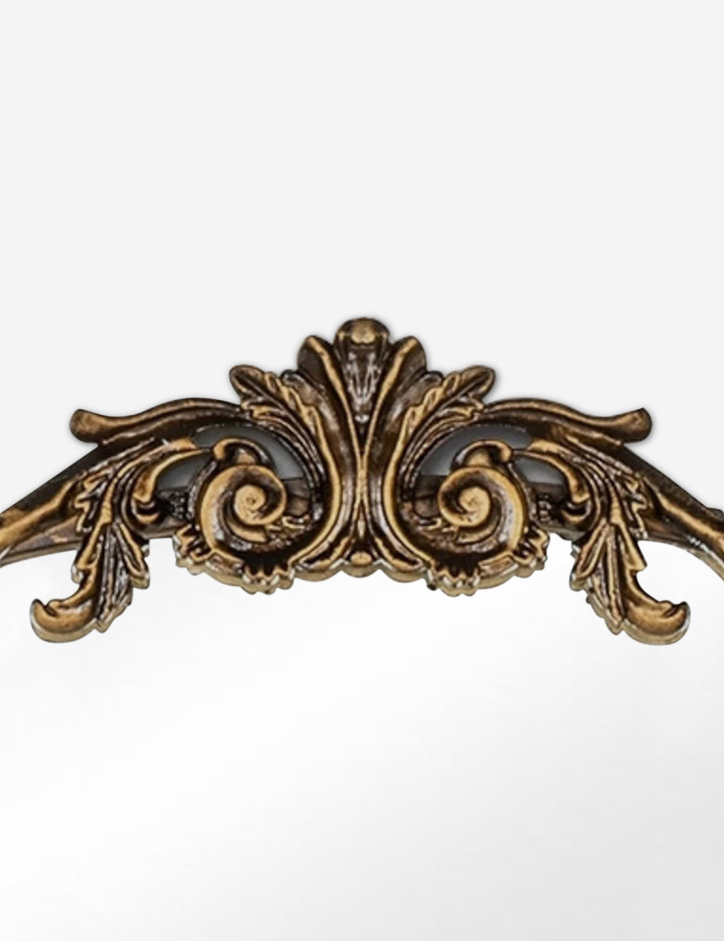 Tulca Curved Wall Mirror | Vintage Scroll Metal Frame