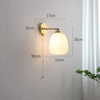 Nordic Brass Ribbed Glass 1-Light Wall Sconce