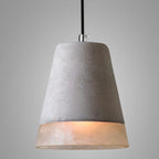 Industrial Minimalist Grey Cement Pendant Light - 1-Bulb Design