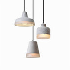 Industrial Minimalist Grey Cement Pendant Light - 1-Bulb Design