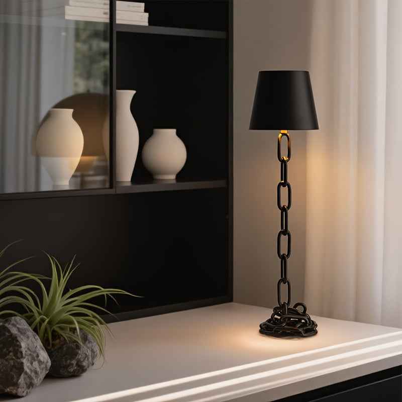 Brix Table Lamp | Rechargeable Touch LED, Matte Black Finish