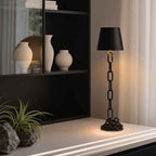 Brix Table Lamp | Rechargeable Touch LED, Matte Black Finish