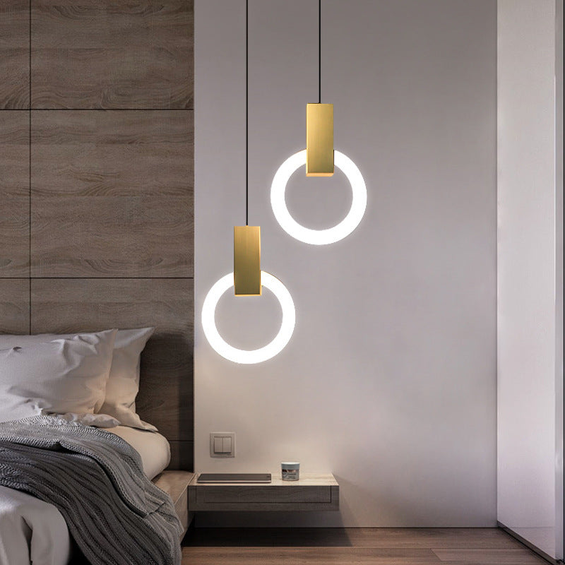 NordCirca: Minimalist LED Pendant Lamp with Acrylic Ring – for Modern Living & Entrance Areas