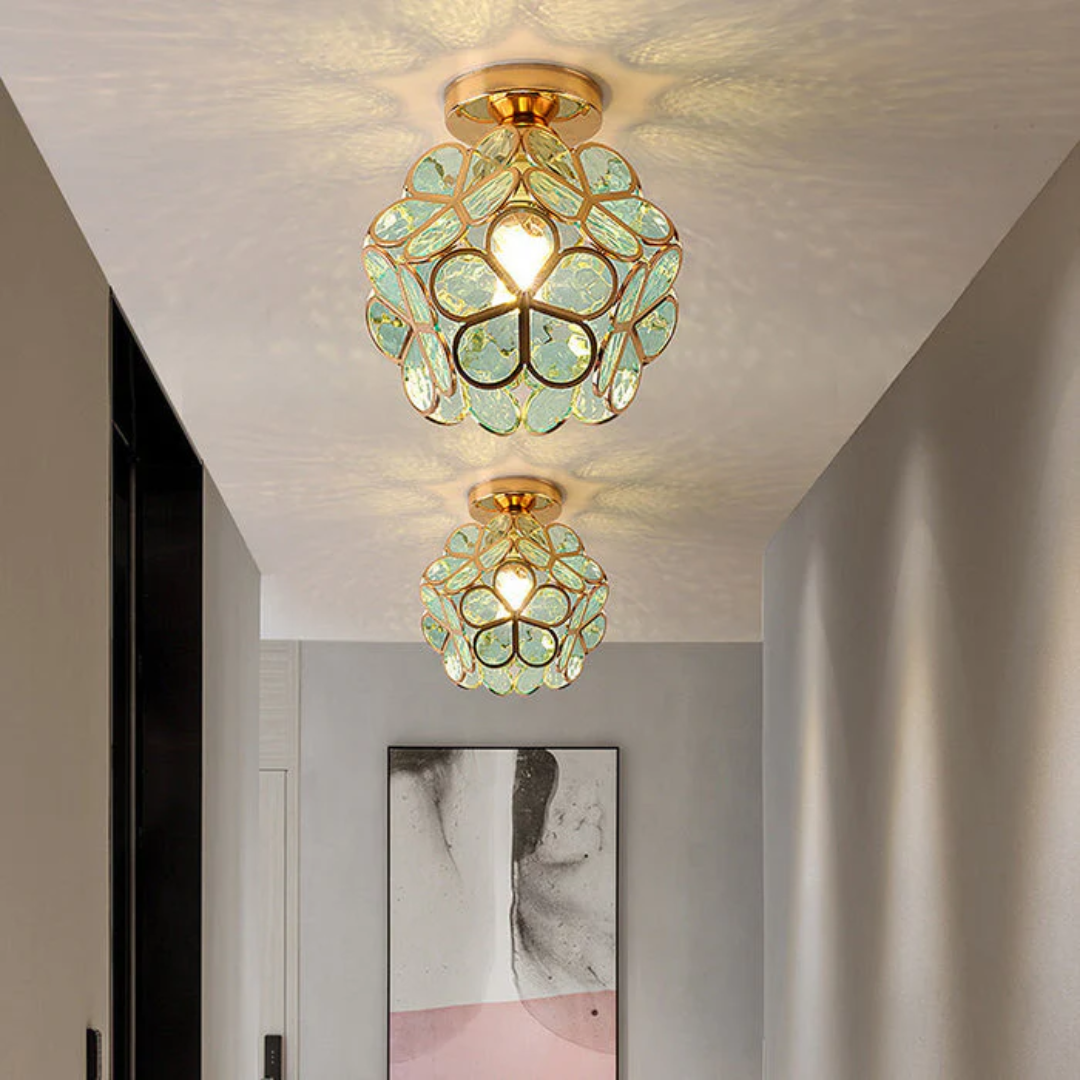 Vintage Floral Ceiling Light 1-Light