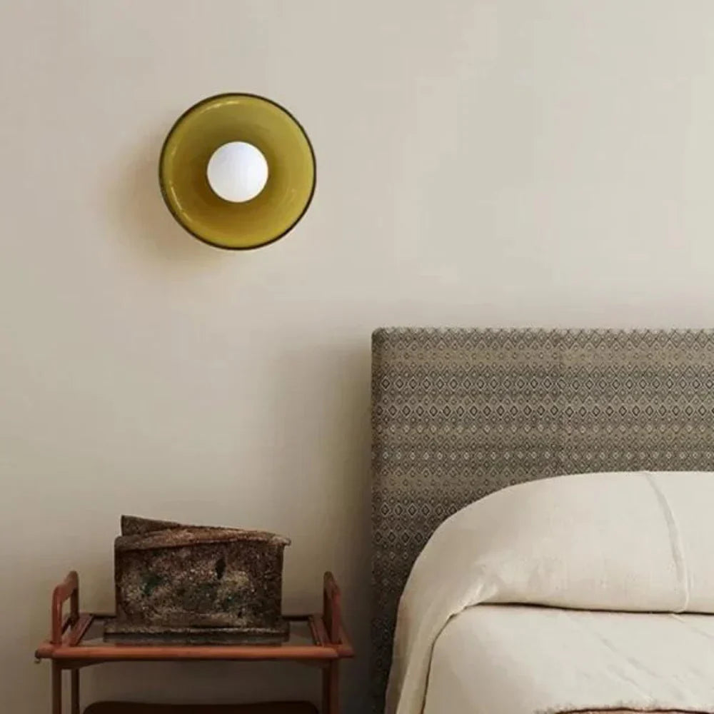 Modern Glass Disc Ceiling and Wall Light LED 1-Light