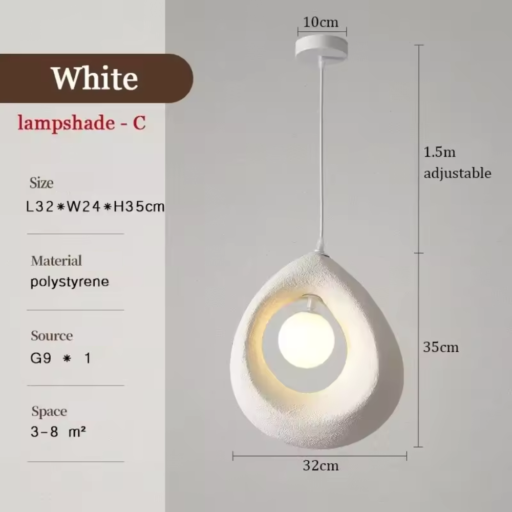 Auralessa - Japanese Wabi Sabi Hanging Lamp with Simple Design