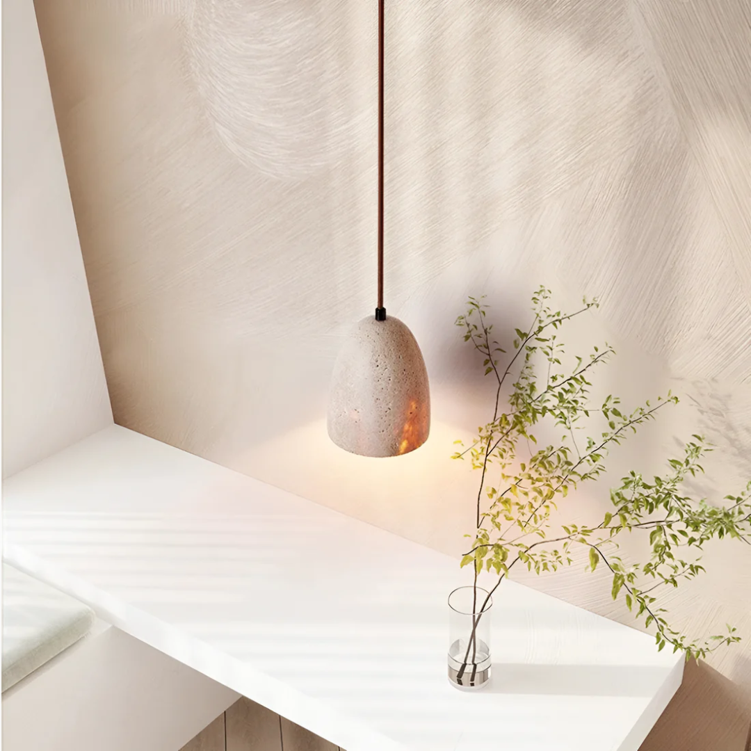 Nerina - Vintage Travertine Hanging Lamp