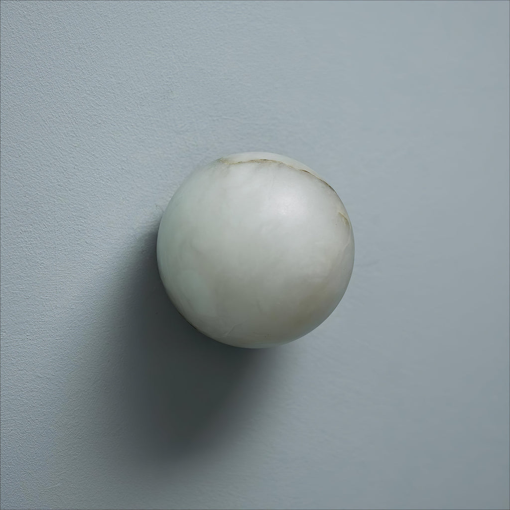 Japandi Marble Orb Wall Sconce LED 1-Light