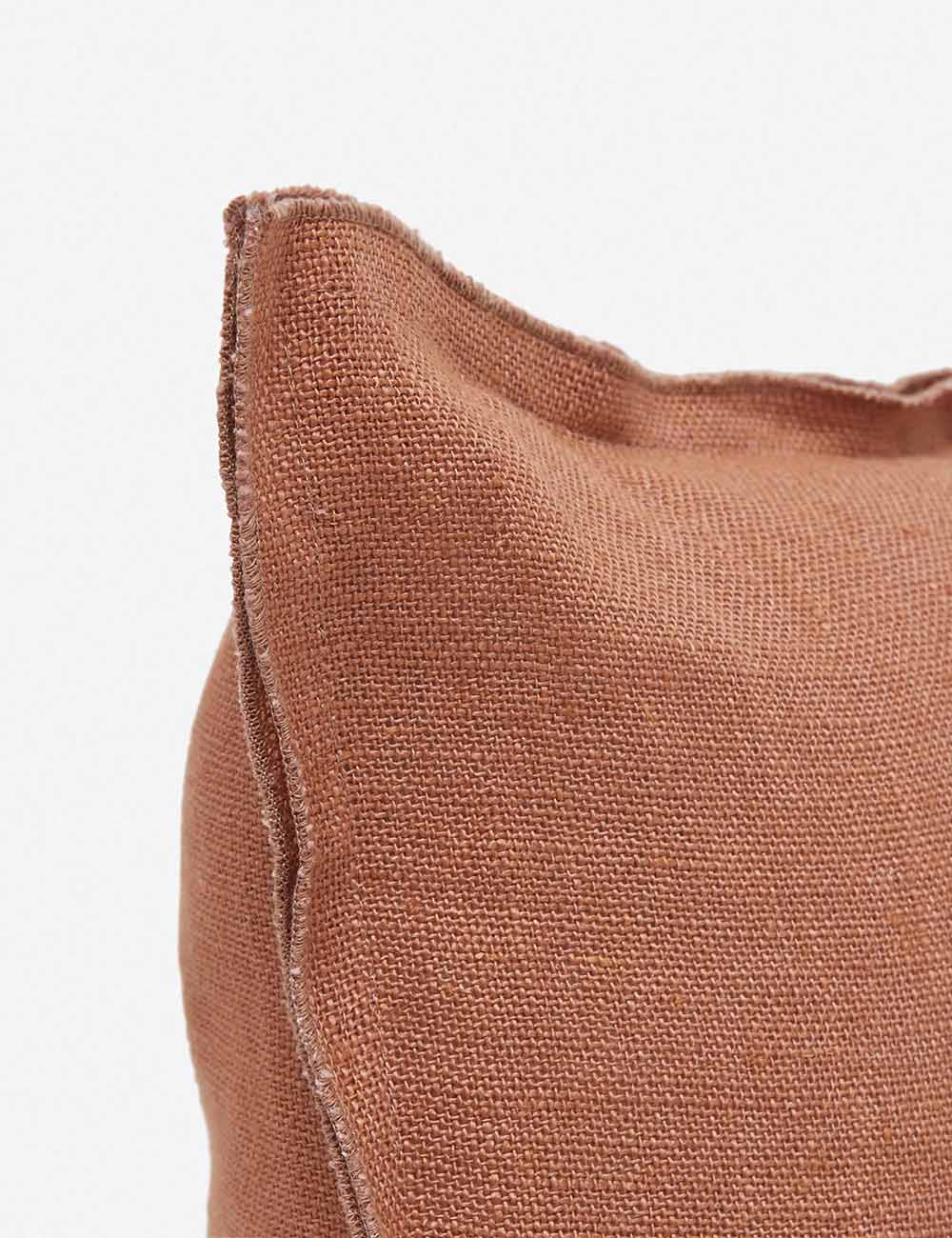Luna Linen Lumbar Pillow | Superior Long Fiber Flax, Tonal Stitch Detail