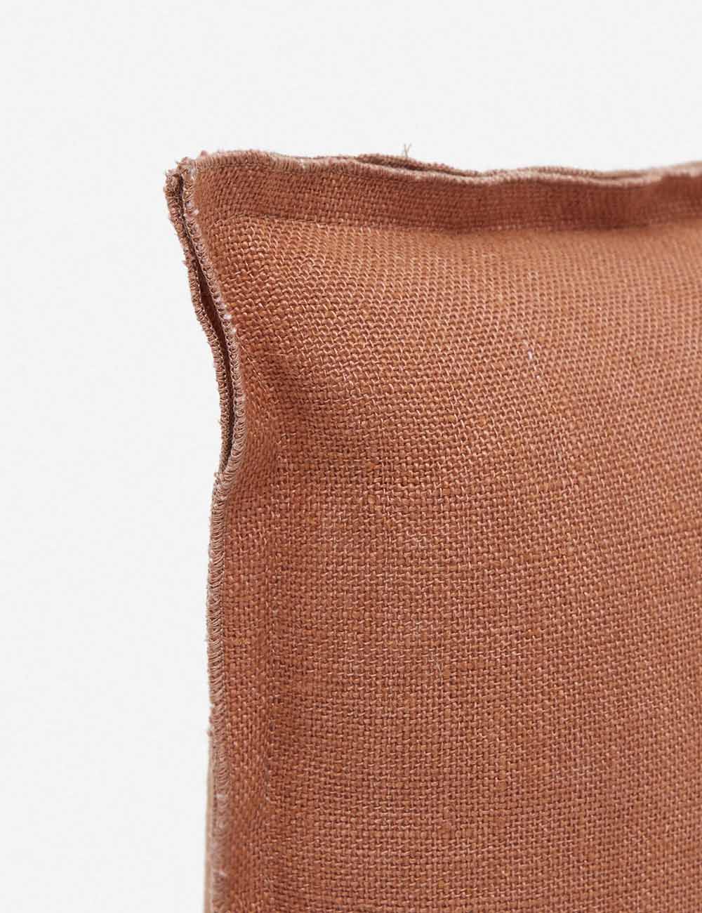 Luna Linen Lumbar Pillow | Superior-Quality Flax, Tonal Stitch Detail