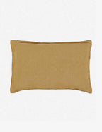 Luna Linen Lumbar Pillow | Superior Long Fiber Flax, Tonal Stitch Detail