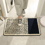 NordicFlow – Luxurious Handmade Bath Mat with Abstract Pattern for Elegant Bathrooms