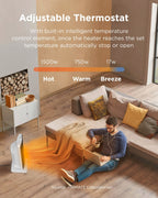 Freynthe - Electric Ceramic Heater with Thermostat and Oscillation