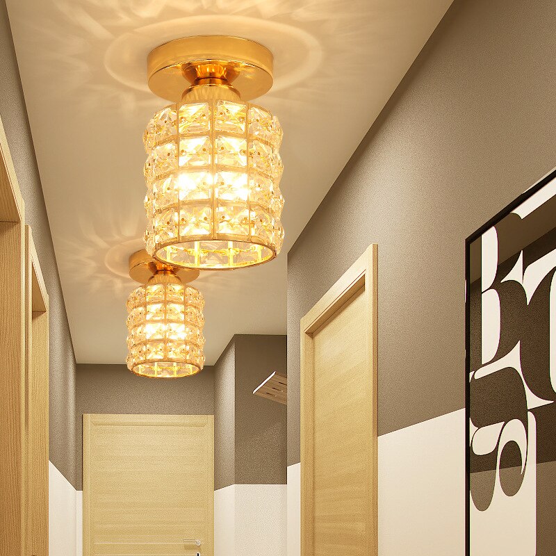 Mezula - Modern Gold Round Glass Ceiling Lamp