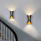 Bela Wall Light | Waterproof LED, Modern Black & Gold Design