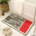 NordicFlow – Luxurious Handmade Bath Mat with Abstract Pattern for Elegant Bathrooms