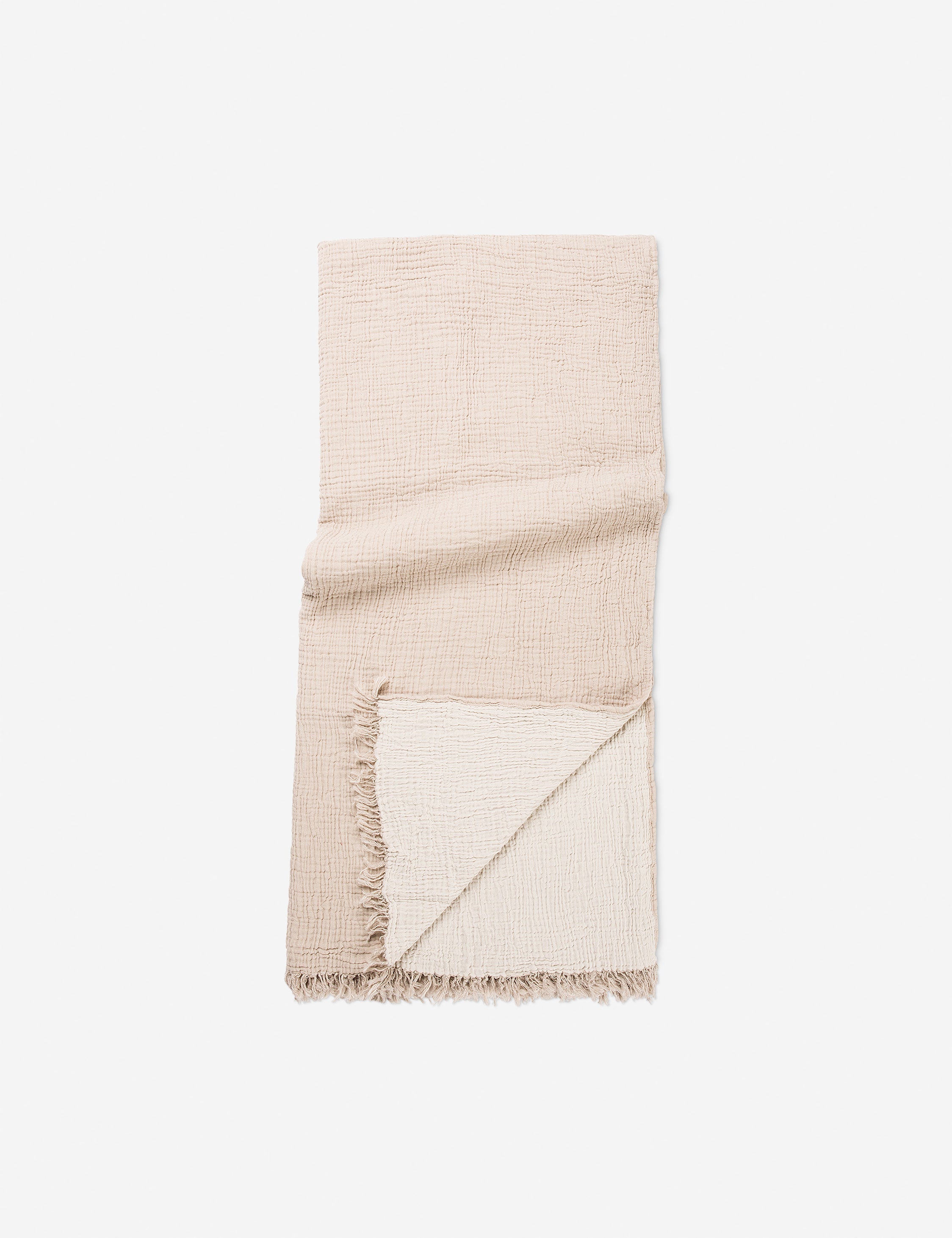 Alaia Bed Cover | Organic Cotton, Fringed Ends