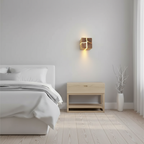 Bela Wall Light | Hand-Carved Solid Wood, Warm Ambient Glow