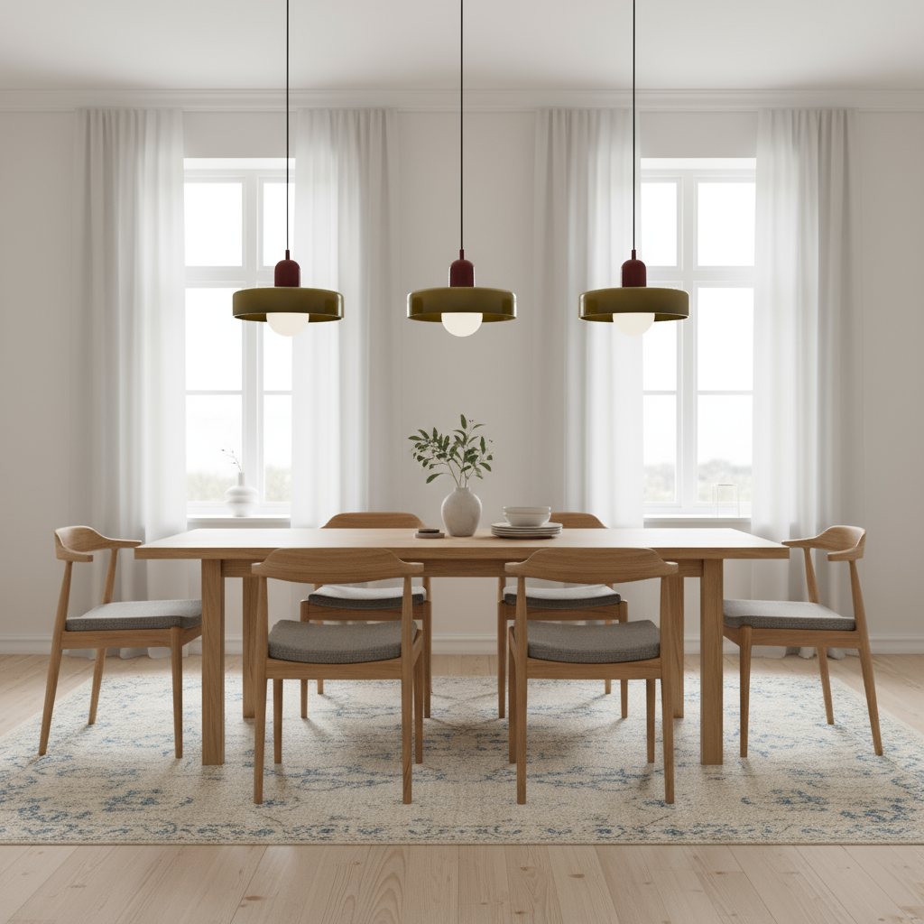 Luna Colored Glass Pendant Light | Adjustable Height, Modern Design