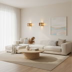 Bela Wall Light | Hand-Carved Solid Wood, Warm Ambient Glow