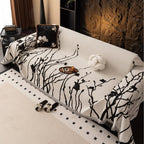 EveningBranch: Sofa Cover in Chenille Design with Delicate Vine Pattern & Cozy Comfort – for Sofa & Living Room