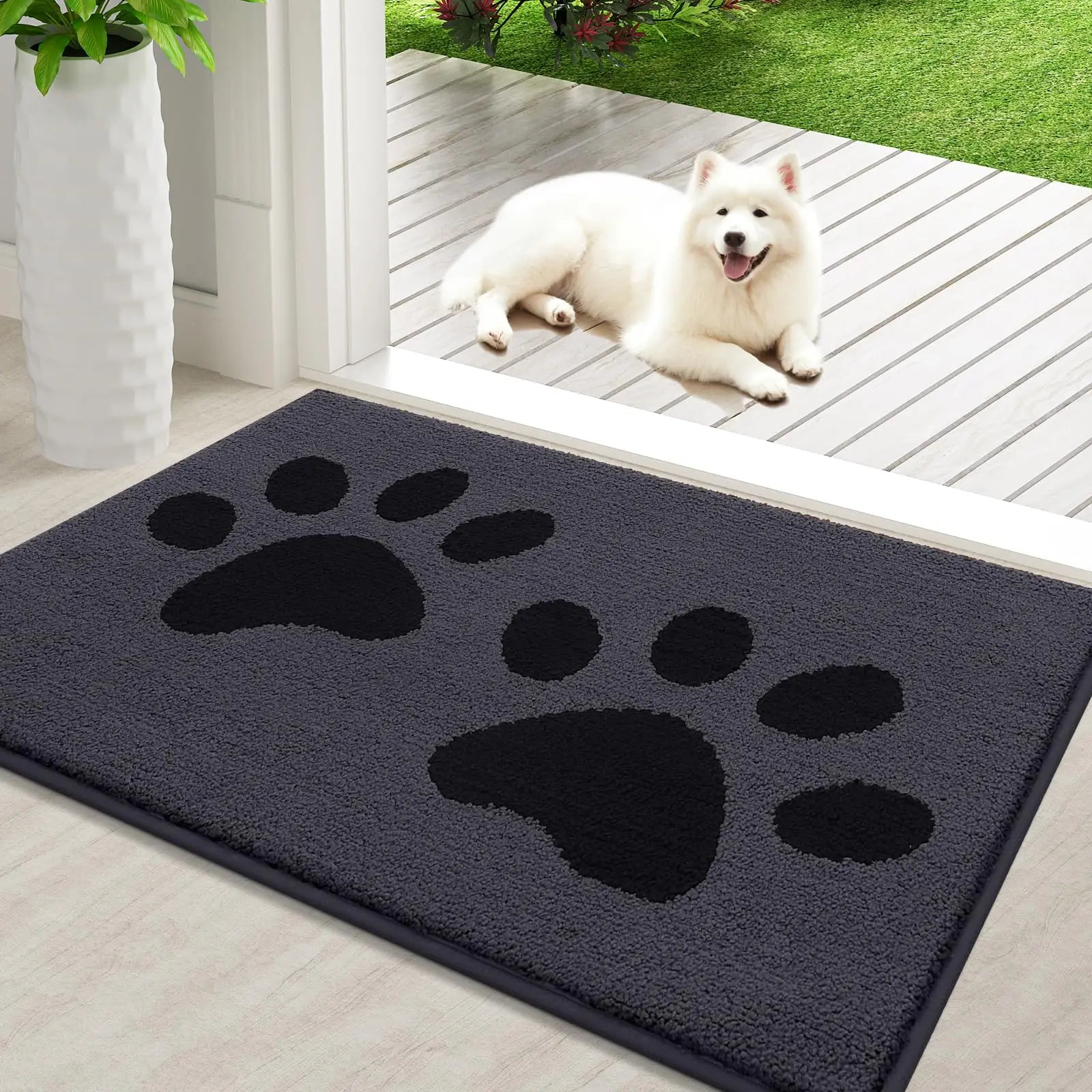 Dog Mat Absorbent Chenille Microfibre Non Slip Rubber Backing