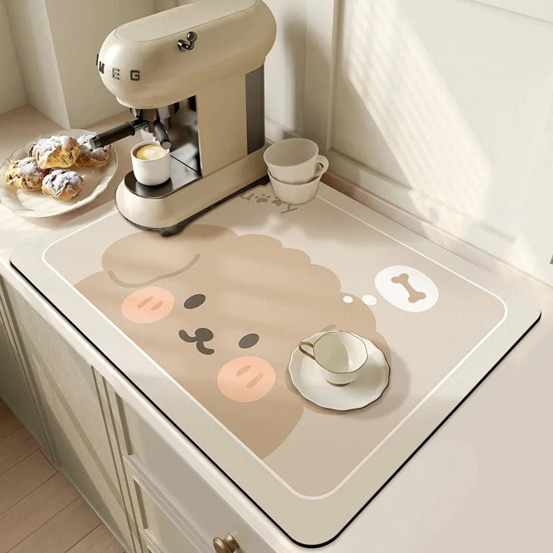Absorbent Kitchen Mat, Non-slip Backing, Quick Drying