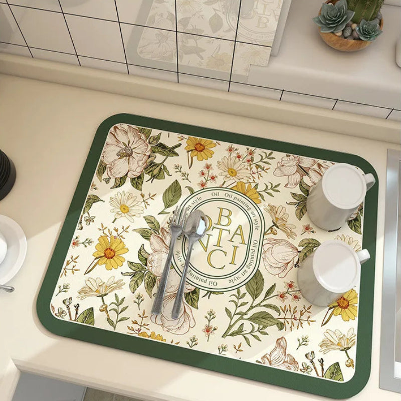 Absorbent Kitchen Mat, Non-slip Backing, Quick Drying