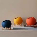 Cleo Ceramic Plant Pot | Modern Design with Steel Stand