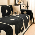 AbstractAura: Sofa Cover in Chenille Style with Artistic Pattern & Decorative Accent – for Sofa & Bedroom