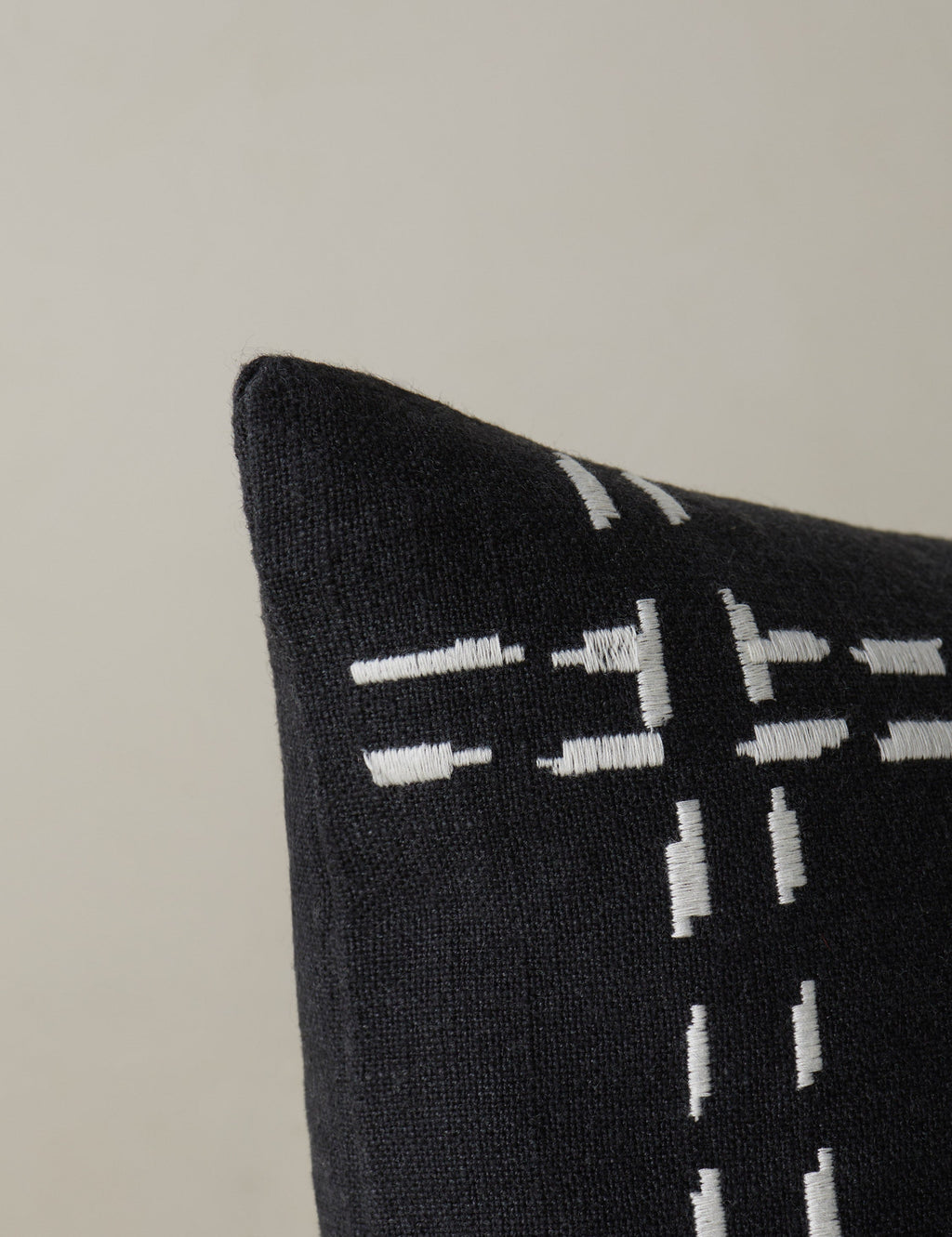 Bento Embroidered Pillow | Linen with Double Stitch Detail