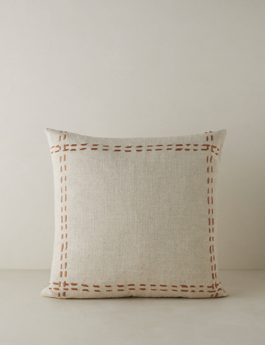 Bento Embroidered Pillow | Linen with Double Stitch Detail