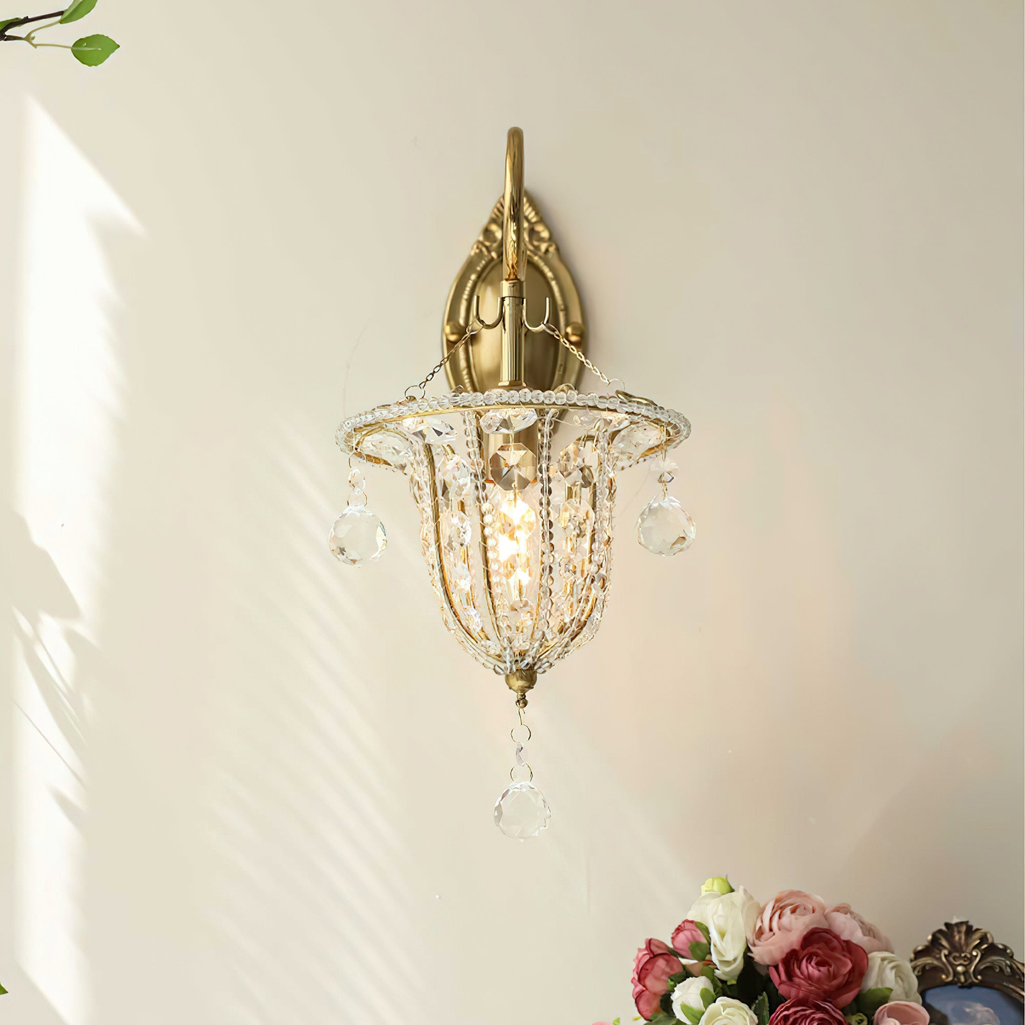 Acento Brass & Glass Wall Sconce