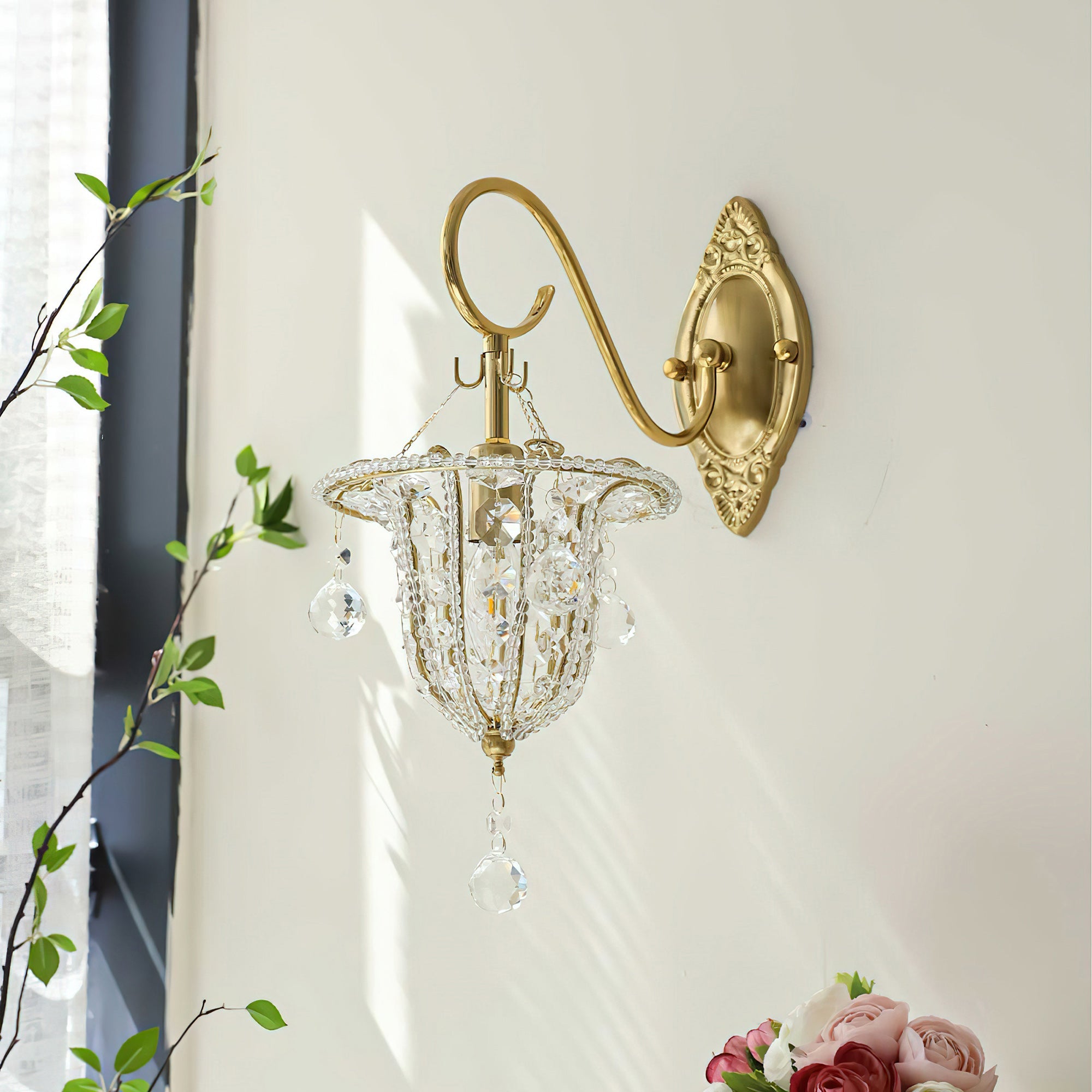 Acento Brass & Glass Wall Sconce