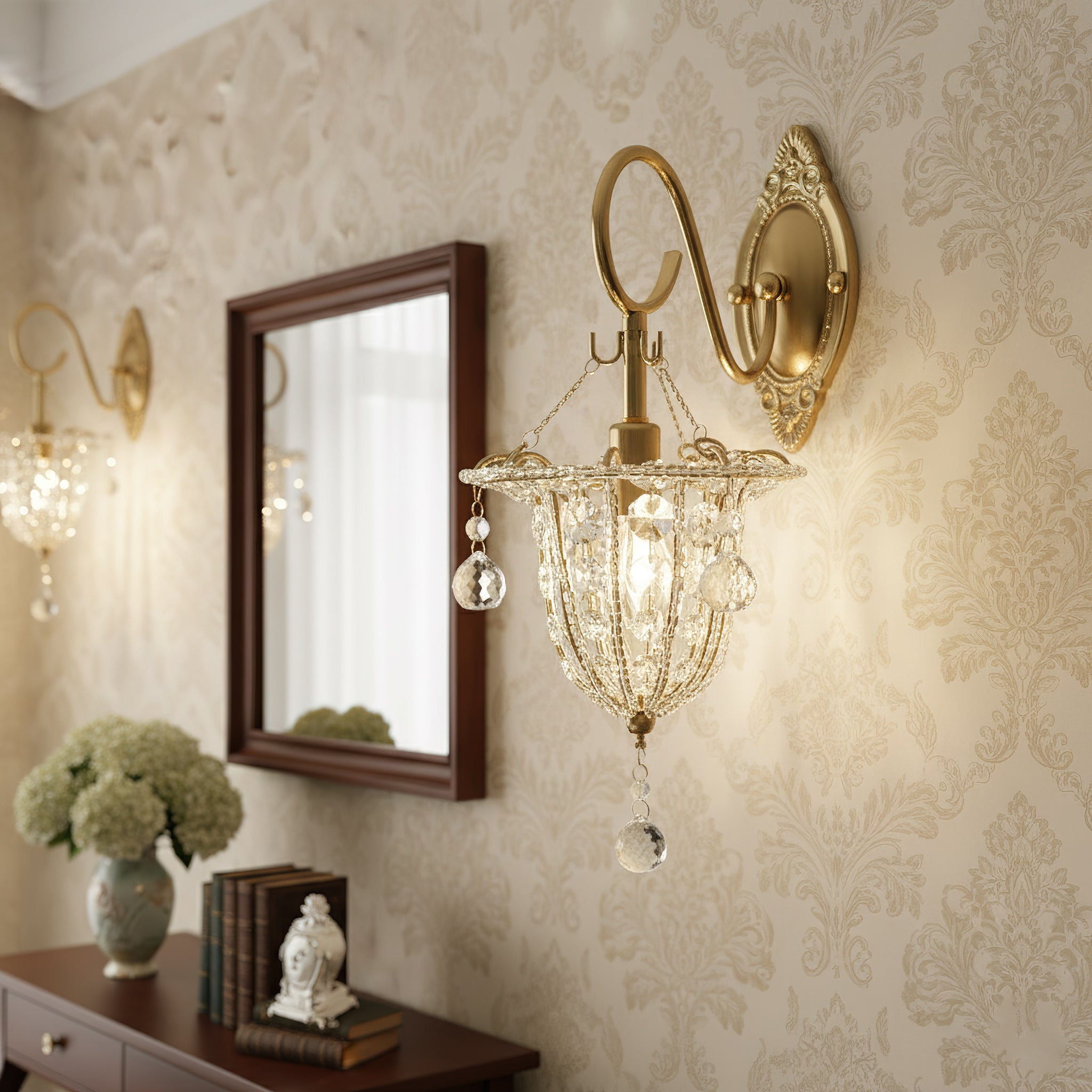 Acento Brass & Glass Wall Sconce