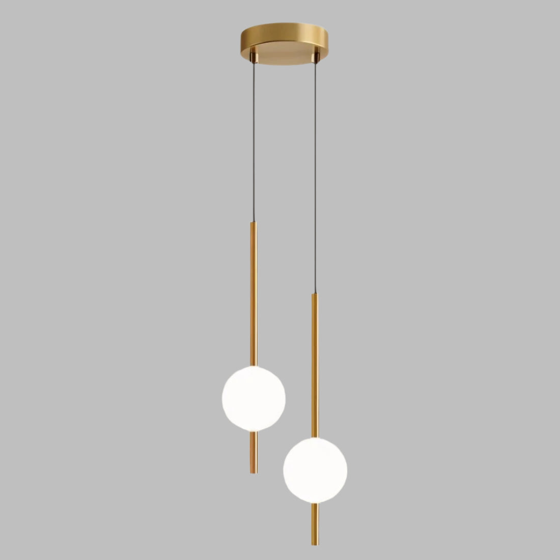 AcryLuma: Nordic Sphere Pendant Light made of Acrylic & Metal – for Bedroom & Dining Area