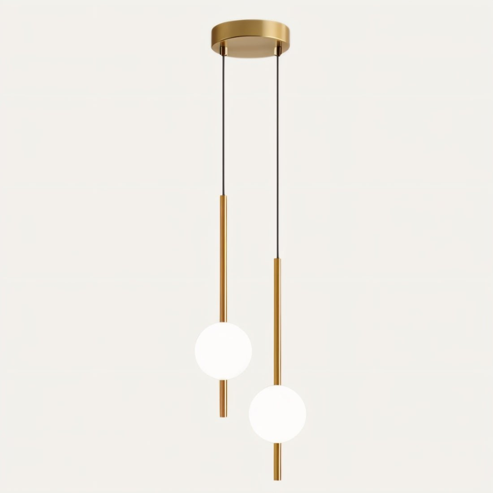 AcryLuma: Nordic Sphere Pendant Light made of Acrylic & Metal – for Bedroom & Dining Area