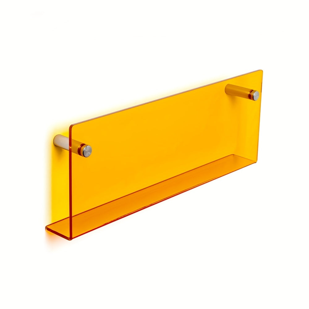 AcrylVista: Transparent Wall Shelf – Modern, Decorative & Hanging for Books & Magazines in Library & Living Room