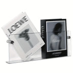 AcrylVista: Transparent Wall Shelf – Modern, Decorative & Hanging for Books & Magazines in Library & Living Room