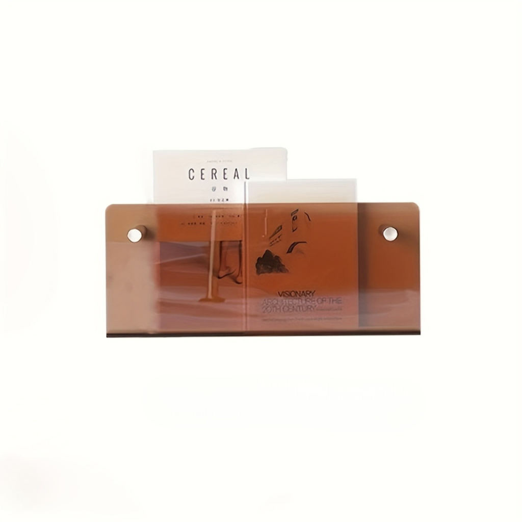 AcrylVista: Transparent Wall Shelf – Modern, Decorative & Hanging for Books & Magazines in Library & Living Room