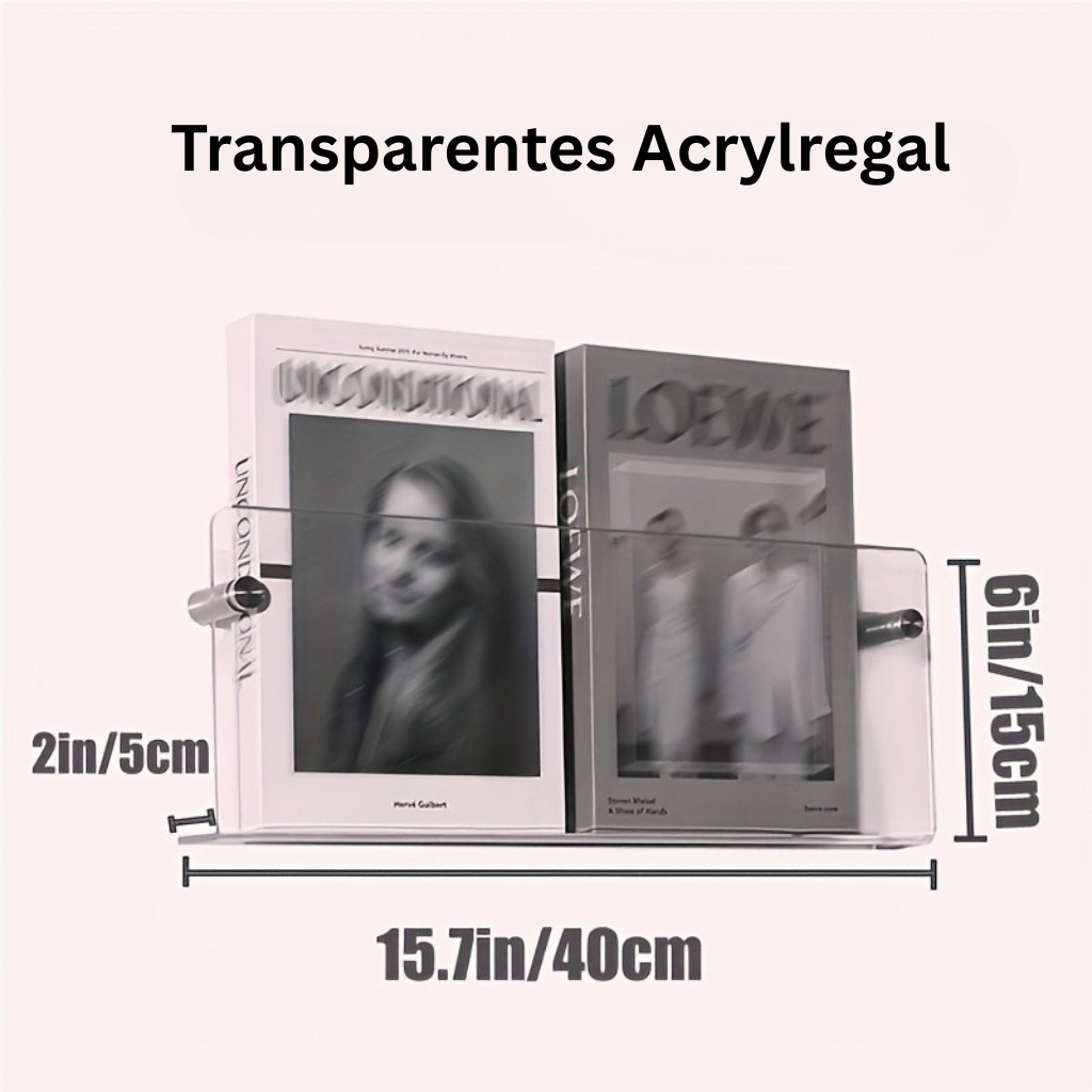 AcrylVista: Transparent Wall Shelf – Modern, Decorative & Hanging for Books & Magazines in Library & Living Room