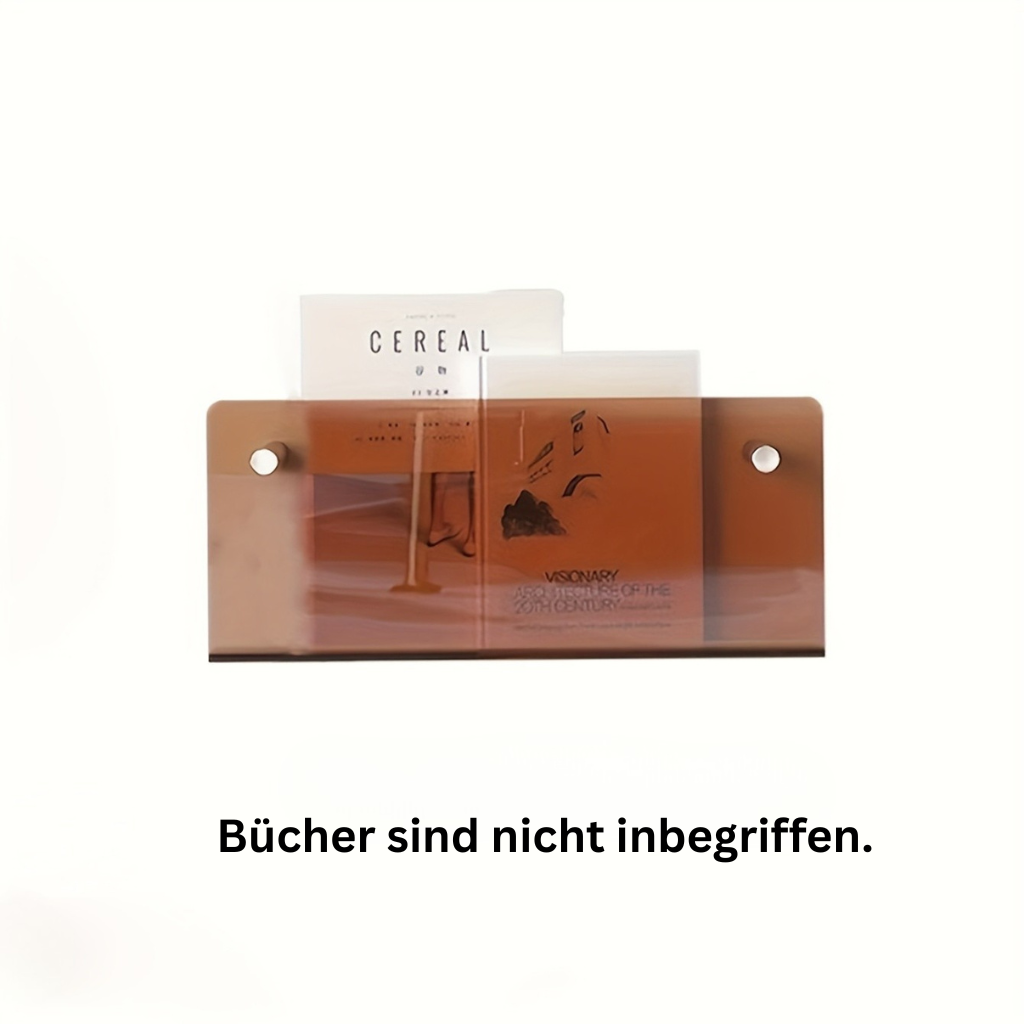 AcrylVista: Transparent Wall Shelf – Modern, Decorative & Hanging for Books & Magazines in Library & Living Room