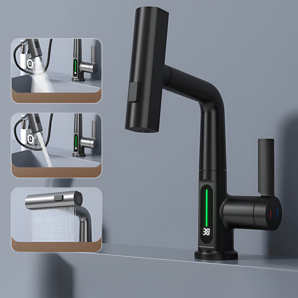 Civita - Adjustable Kitchen Faucet with Temperature Display