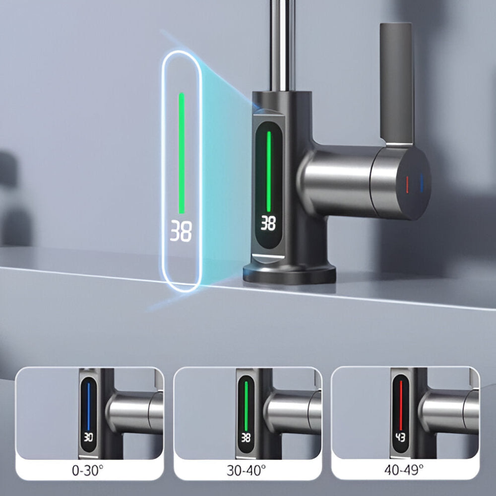 Civita - Adjustable Kitchen Faucet with Temperature Display