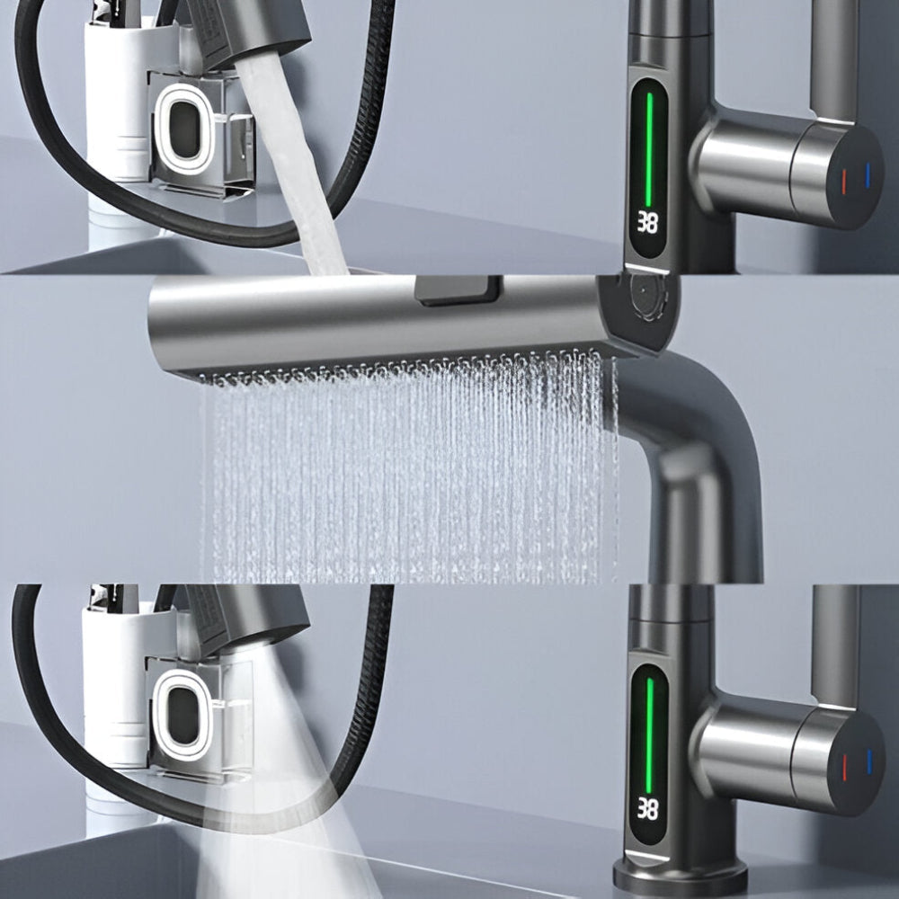 Civita - Adjustable Kitchen Faucet with Temperature Display