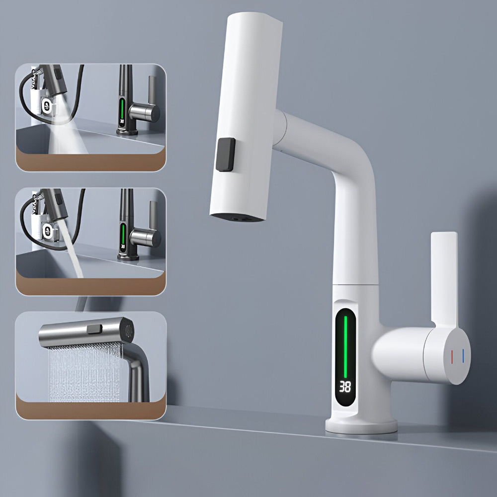 Civita - Adjustable Kitchen Faucet with Temperature Display