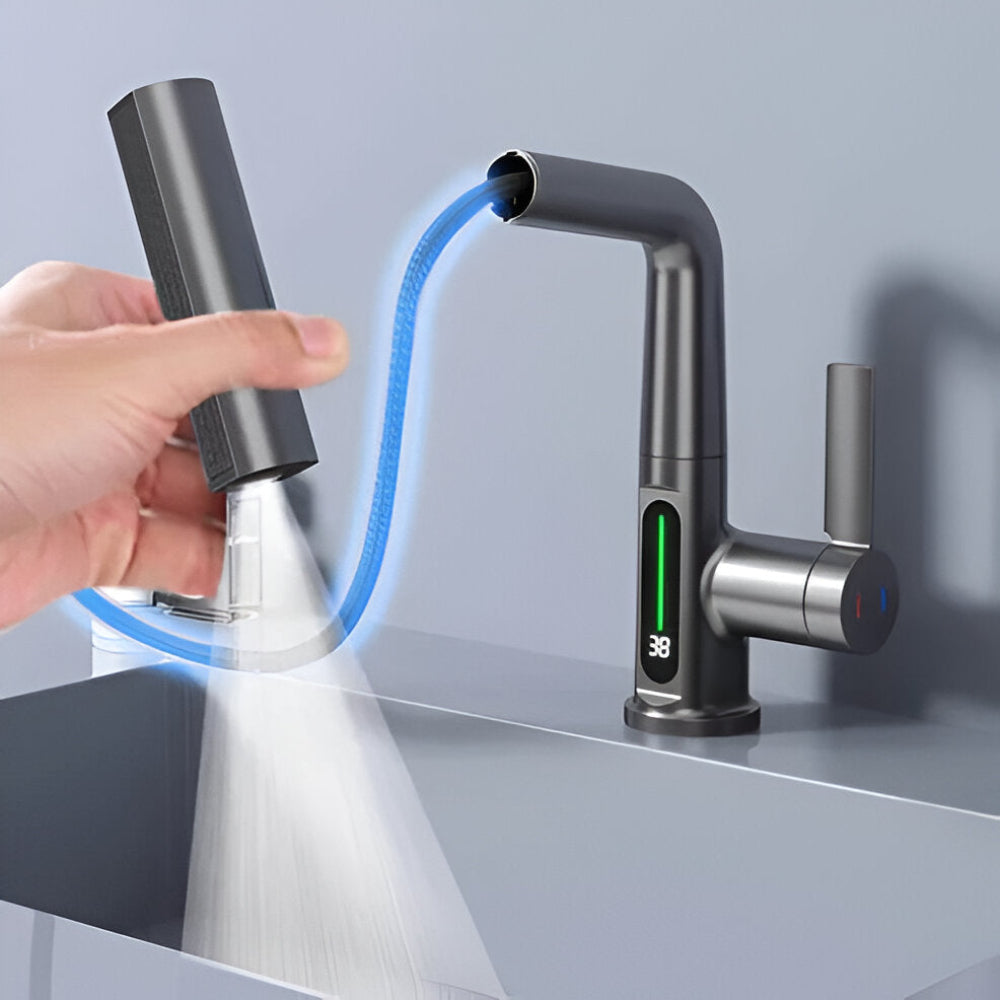 Civita - Adjustable Kitchen Faucet with Temperature Display