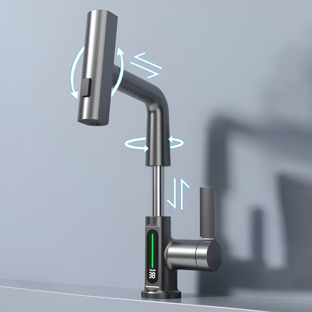 Civita - Adjustable Kitchen Faucet with Temperature Display