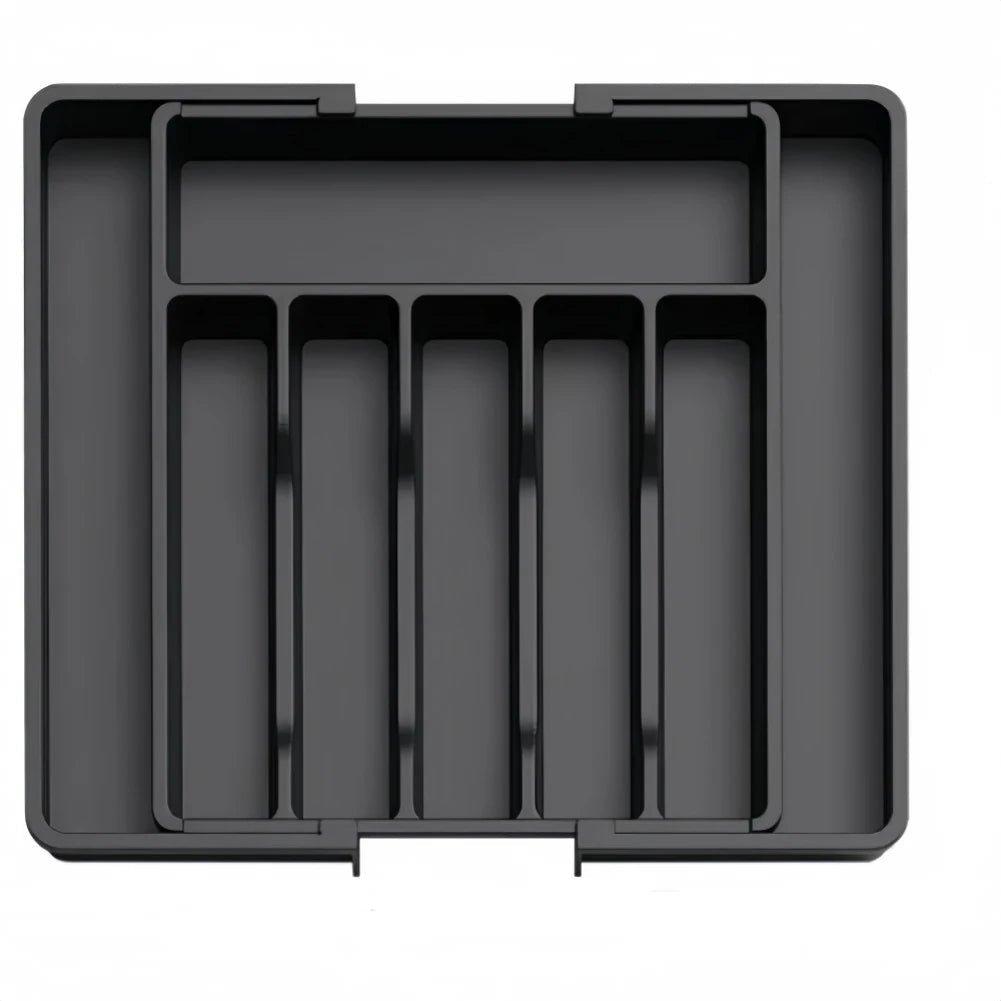 Kitchen Drawer Organizer Adjustable 8 Compartment PP Plastic Cutlery Tray